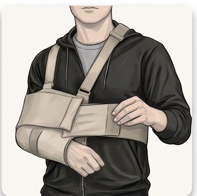Attach the foam swathe to the sling